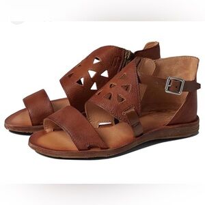 Miz Mooz Womens Frida Sandals Brown Brandy Leather size 41/US 10.5-11